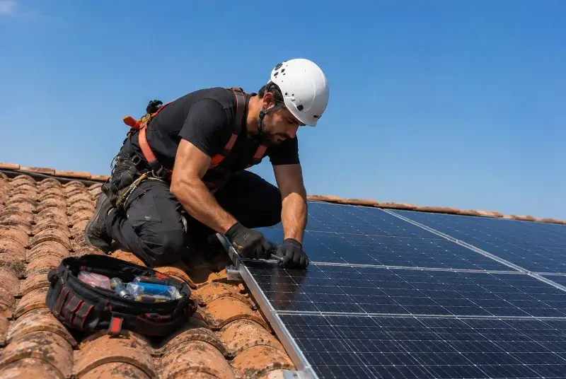 Maintenance et monitoring de panneaux solaires à Andouque